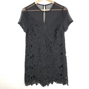 Tobi Black Lace Dress Shirt